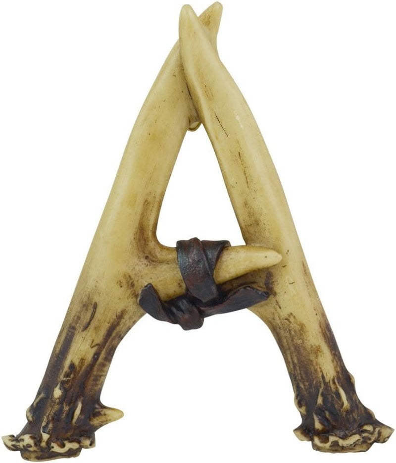 Pine Ridge Personalized Name Art 6" Antler Letter A Home Decor - 3D Western Decorative Hanging Wall Letters Decorations Deer Antler Monogram Hunting Sign Design - Unique Gift Ideas - Image 1